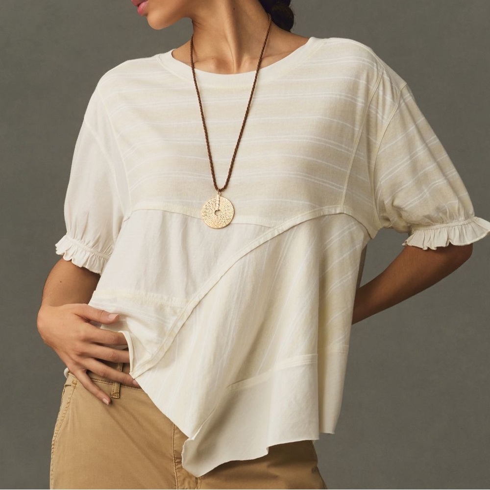 Anthropologie Seamed Asymmetrical Tee
